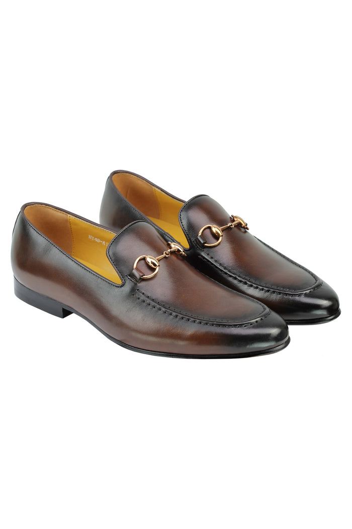 Real Leather Horse bit Snaffel Loafers