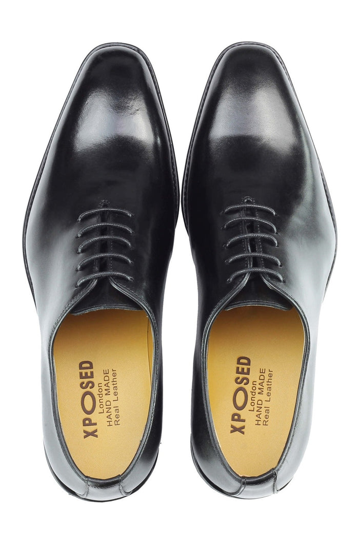 Real Leather Lace up Black Shoes