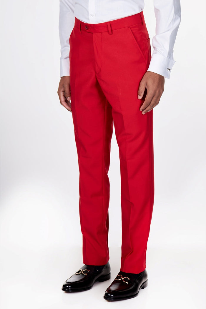 RED DOUBLE BREASTED GOLD BUTTON SUIT