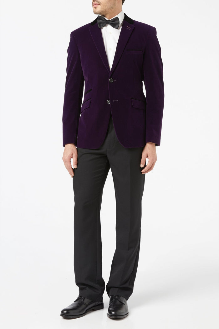 RICKY - Purple Soft Velvet Dinner Jacket
