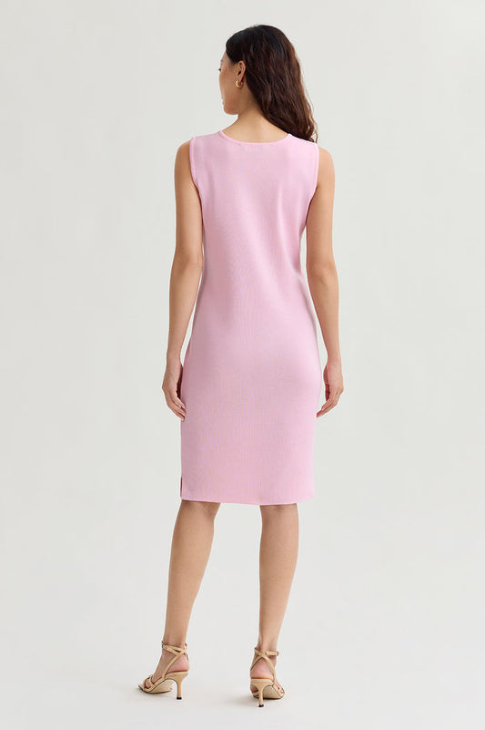 Sleevless Sheath Knit Dress, Perfect Pink, Perfect Pink | Ming Wang