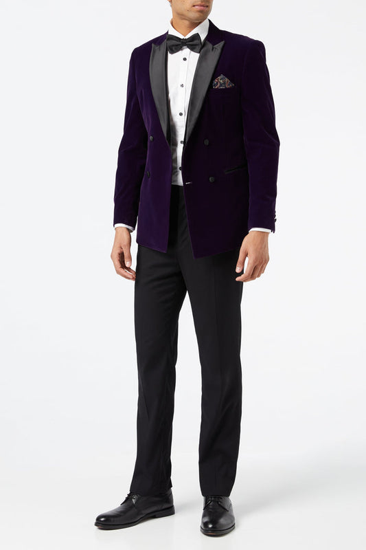 SMITH - Purple Soft Velvet Dinner Jacket