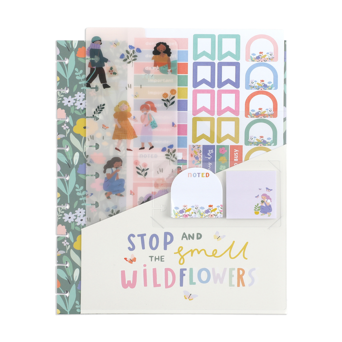 Squad Goals Love Every Season - Classic Accessory Pack featuring colorful planner stickers, decorative flags, and notes with floral and whimsical designs for The Happy Planner.