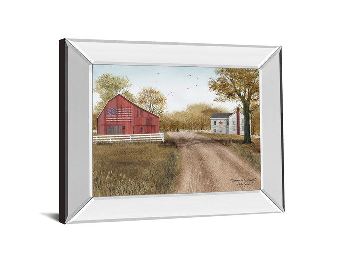 Summer In The Country By Billy Jacobs - Mirror Framed Print Wall Art - Light Brown