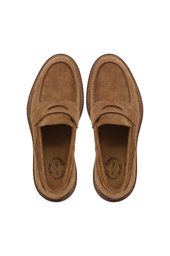 TAN SUEDE PENNY LOAFER