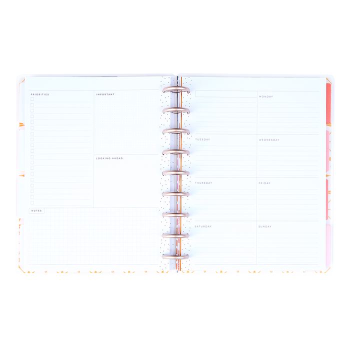 Undated Cat Coq x Happy Planner Retro Sunset Planner - Classic Dashboard Layout - 12 Months