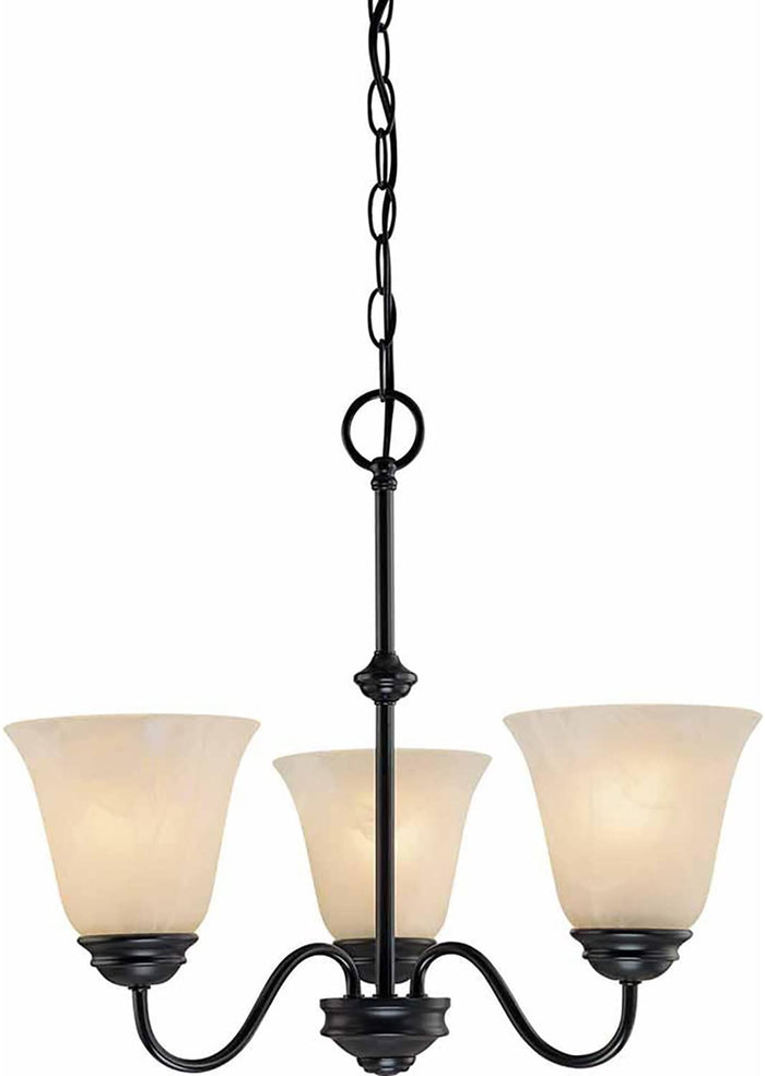 Volume Lighting V2263-79 Hammond 3-light Antique Bronze Chandelier