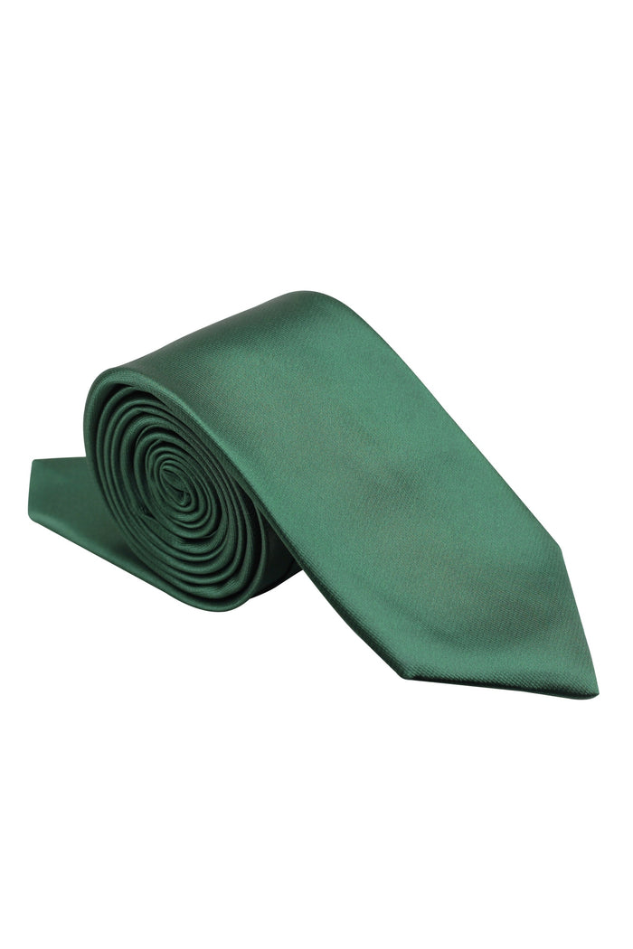 XPOSED - DARK GREEN PREMIUM SATIN NECK TIE