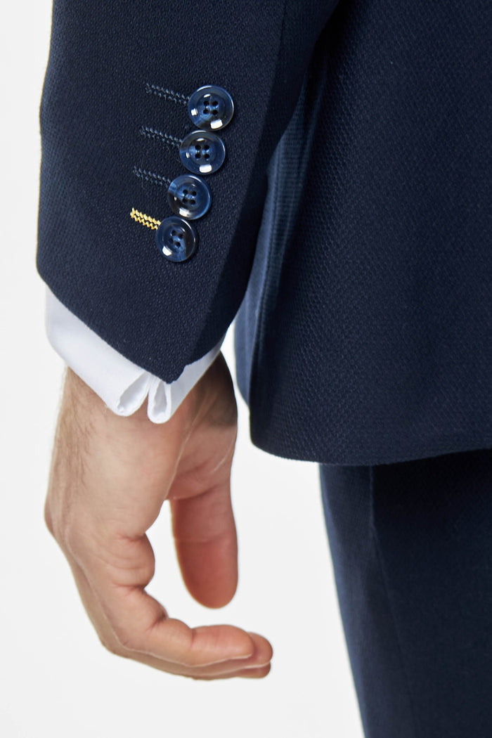 Zak - Men's Navy Blue Tailored Blazer