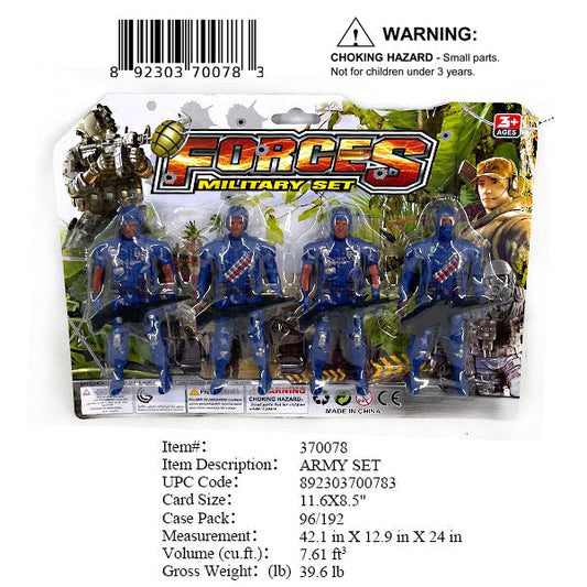11.6X8.5"4PC SOLDIER ACTION FIG. PLAY  SET