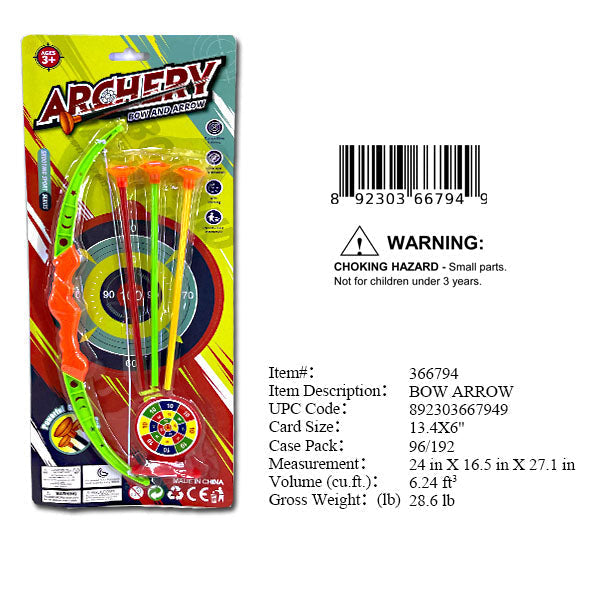 13.4X6"BOW & ARROW ARCHERY SET