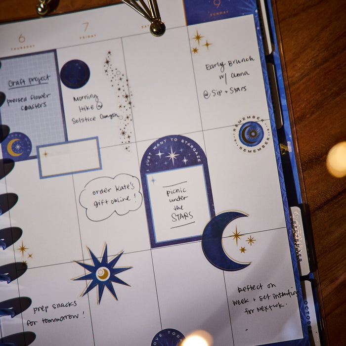 2031 Star Signs Customizable Planner - Big Vertical Layout - 12 Month