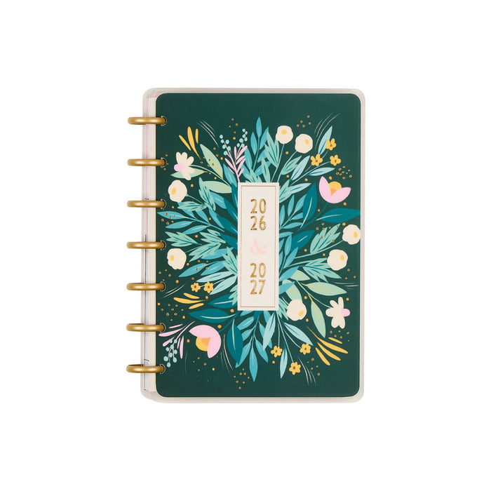 2026–2027 Floral Embrace Customizable Planner - Mini Horizontal Layout - 12 Months