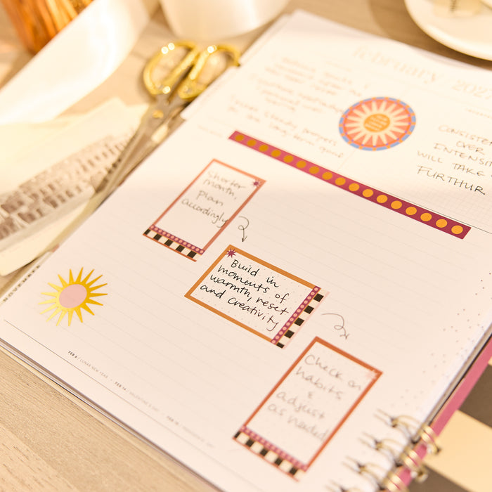 2026–2027 Horizon Lines Customizable Spiral Planner - Big Dashboard Layout - 12 Months
