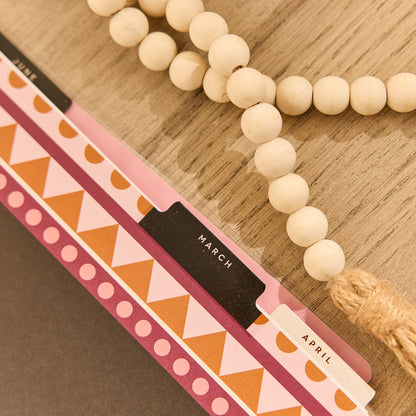 2026–2027 Horizon Lines Customizable Spiral Planner - Big Dashboard Layout - 12 Months