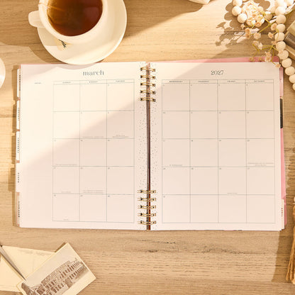 2026–2027 Horizon Lines Customizable Spiral Planner - Big Dashboard Layout - 12 Months