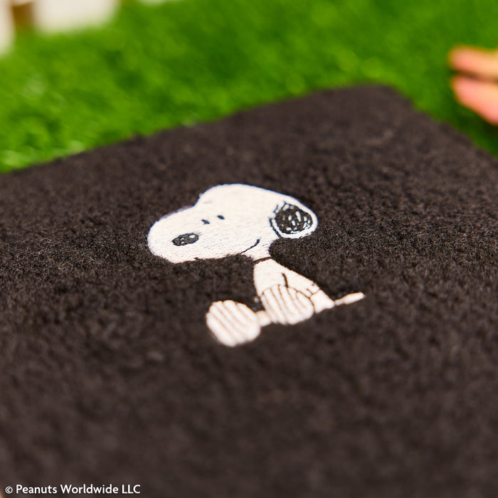 2027 SPECIALTY PEANUTS™ Customizable Planner - Classic Dashboard Layout - 12 Months with a black cover featuring embroidered Snoopy artwork