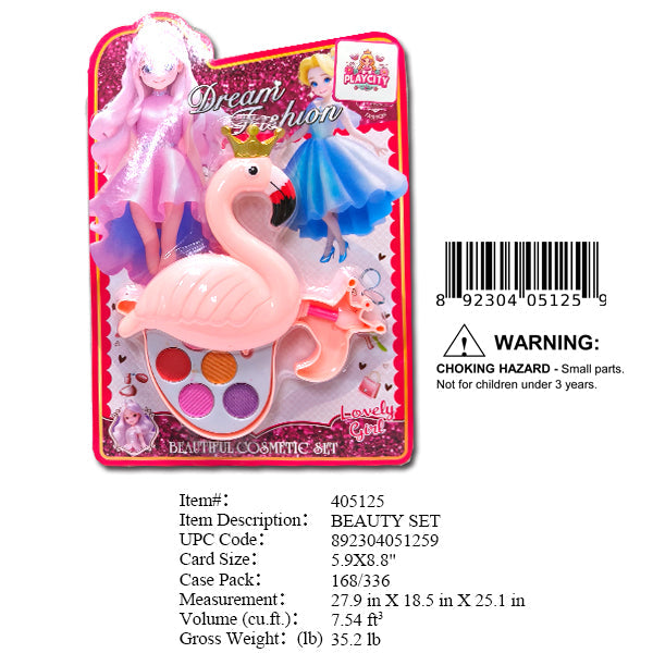 5.9X8.8"SWAN BEAUTY MAKE UP SET