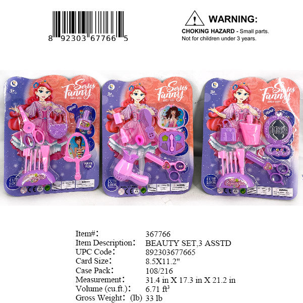 8.5X11.2"GIRL BEAUTY PLAY SET