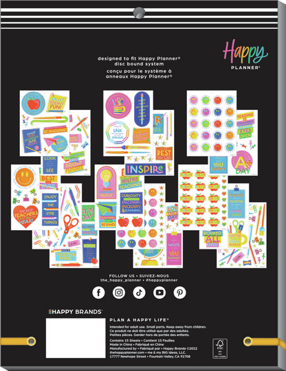 Abstract Silkscreen Teacher - Large Value Pack Stickers