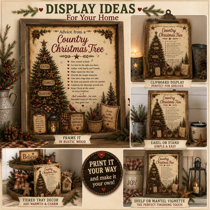 Advice from a Country Christmas Tree - Print Bundle