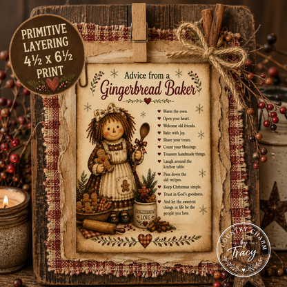 Advice from a Gingerbread Baker - Printable Bundle