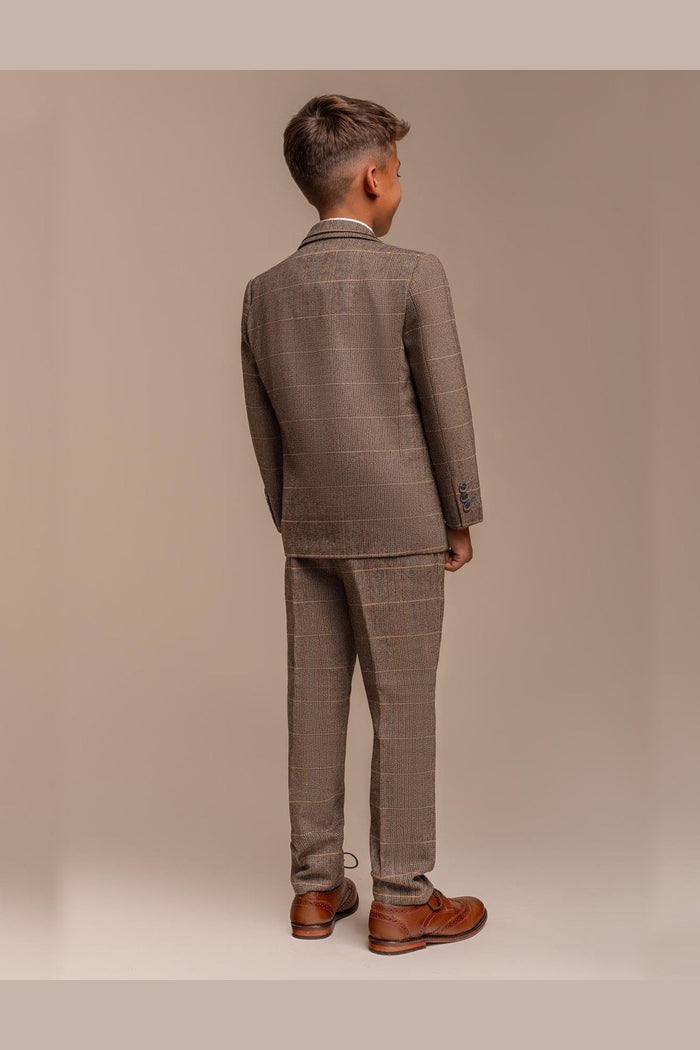 ALBERT BROWN CHECK TWEED BOYS SUIT