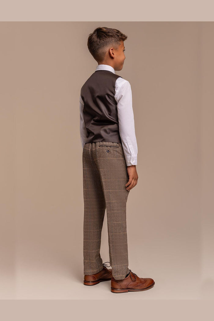 ALBERT BROWN CHECK TWEED BOYS SUIT