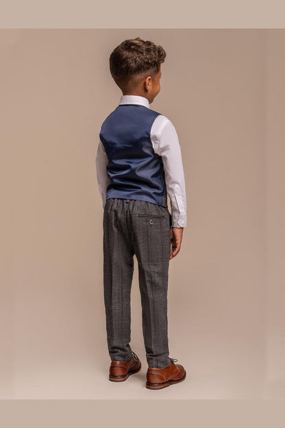 ALBERT GREY CHECK TWEED BOYS SUIT