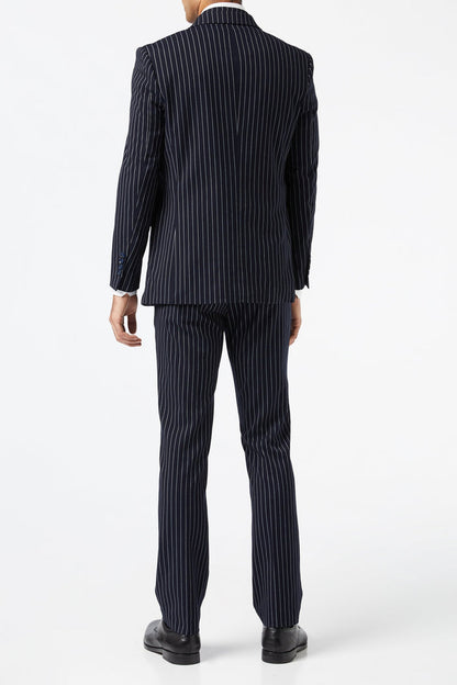 ALFRED - Navy Chalk Stripe Double Breasted Suit