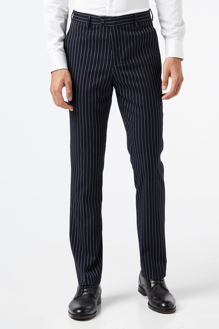 ALFRED - Navy Chalk Stripe Double Breasted Suit