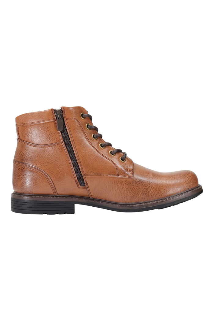 ANKLE LACE UP BOOTS IN TAN, BLACK