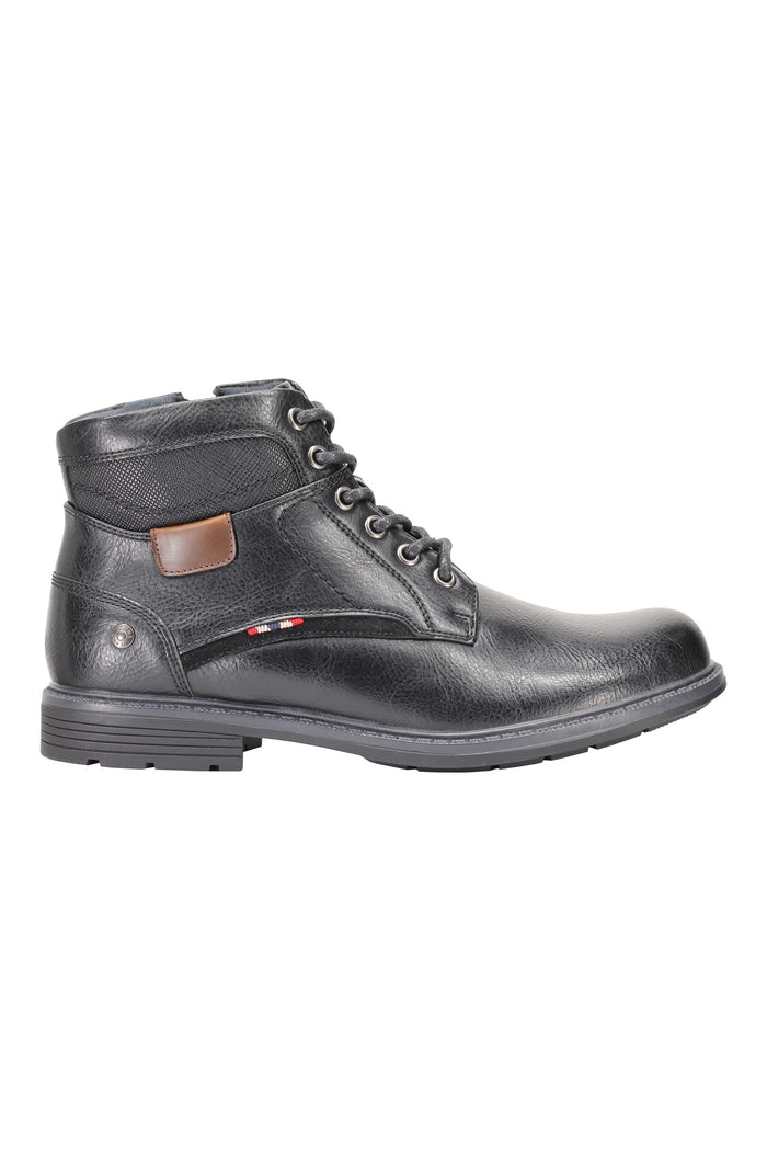 ANKLE LACE UP BOOTS IN TAN, BLACK