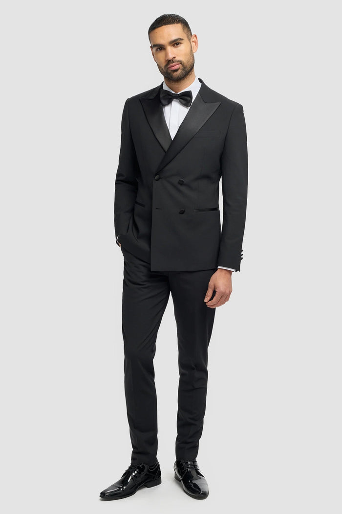 ASPEN - DOUBLE BREASTED BLACK BLAZER