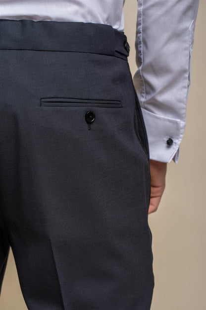 Aspen Men’s Navy Tailored Tux Suit Trousers
