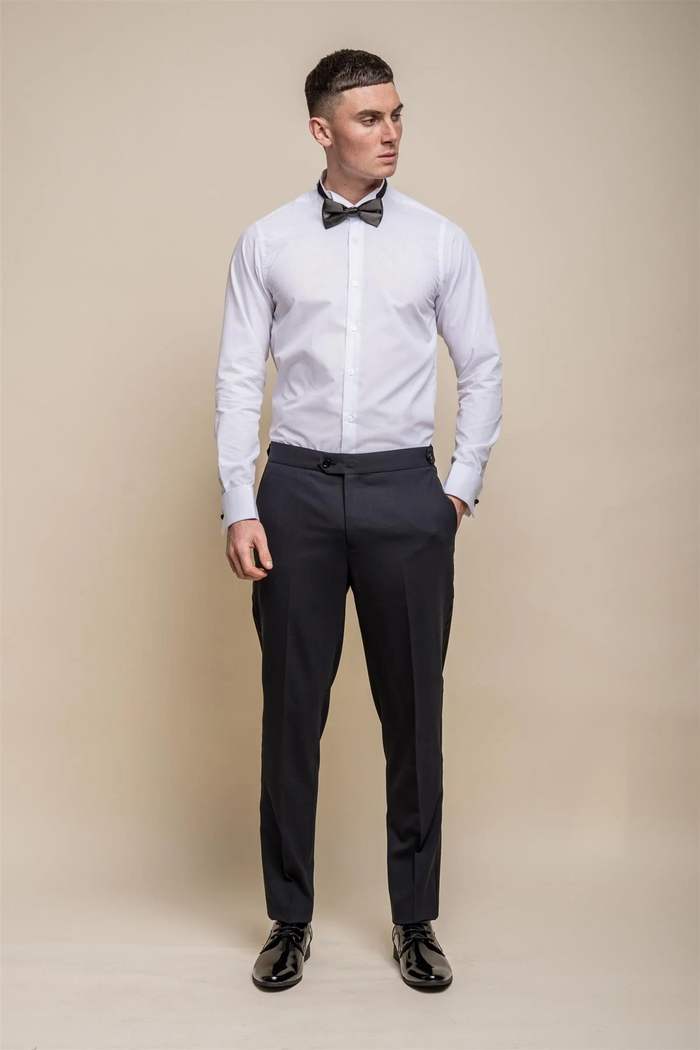 Aspen Men’s Navy Tailored Tux Suit Trousers