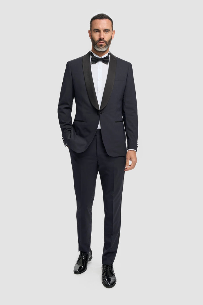 Cavani Aspen Men’s Wedding Navy 2 Piece Tuxedo Suit