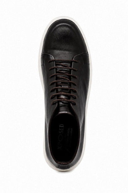 ASTER - Men’s Coffee Brown Leather Ankle Trainer Boots