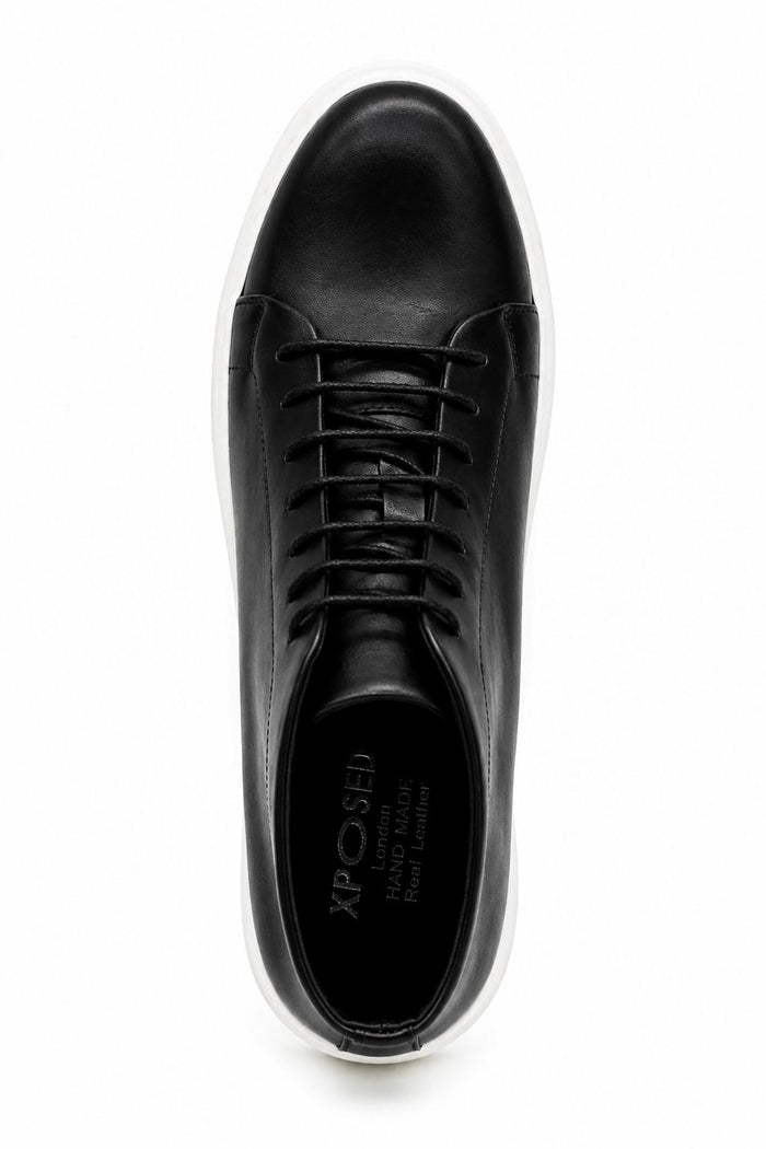 ASTER Men’s Black Leather Ankle Trainer Boots