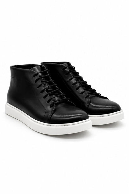 ASTER Men’s Black Leather Ankle Trainer Boots