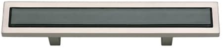 Atlas Homewares 231-BLK-BRN Spa Black Pull, 3 in. (76mm), Brushed Nickel