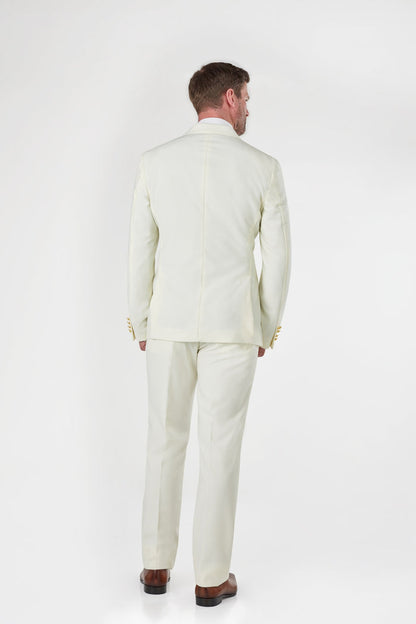 BEIGE DOUBLE BREASTED GOLD BUTTON JACKET