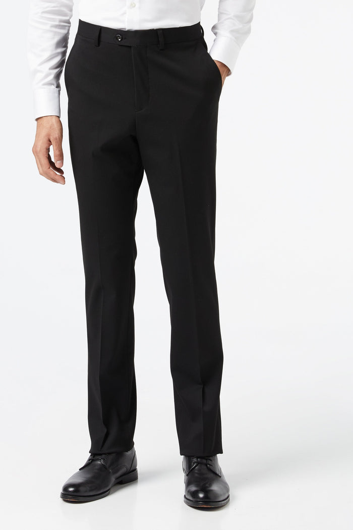 BLACK CHINESE GRANDAD COLLAR SUIT