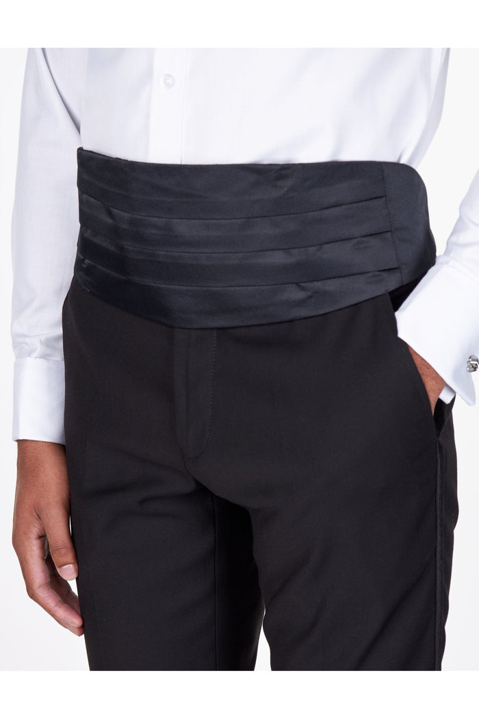 BLACK CUMMERBUND SET