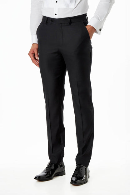 Ivory & Black Jacquard 2 Piece Wedding Tuxedo Suit