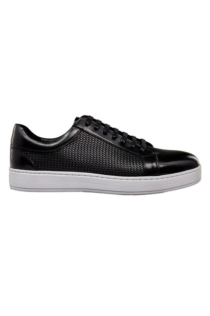 BLACK LEATHER SNEAKERS