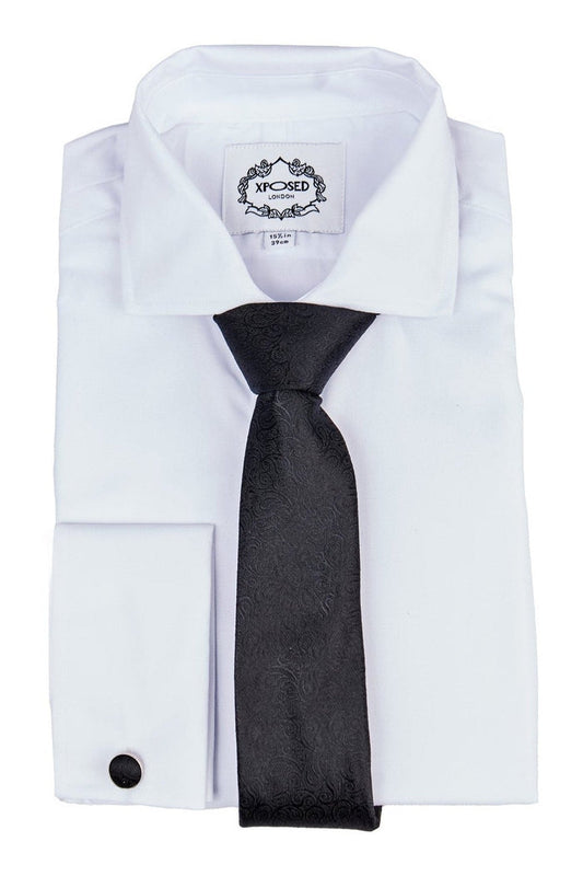 BLACK PAISLEY NECK TIE SET