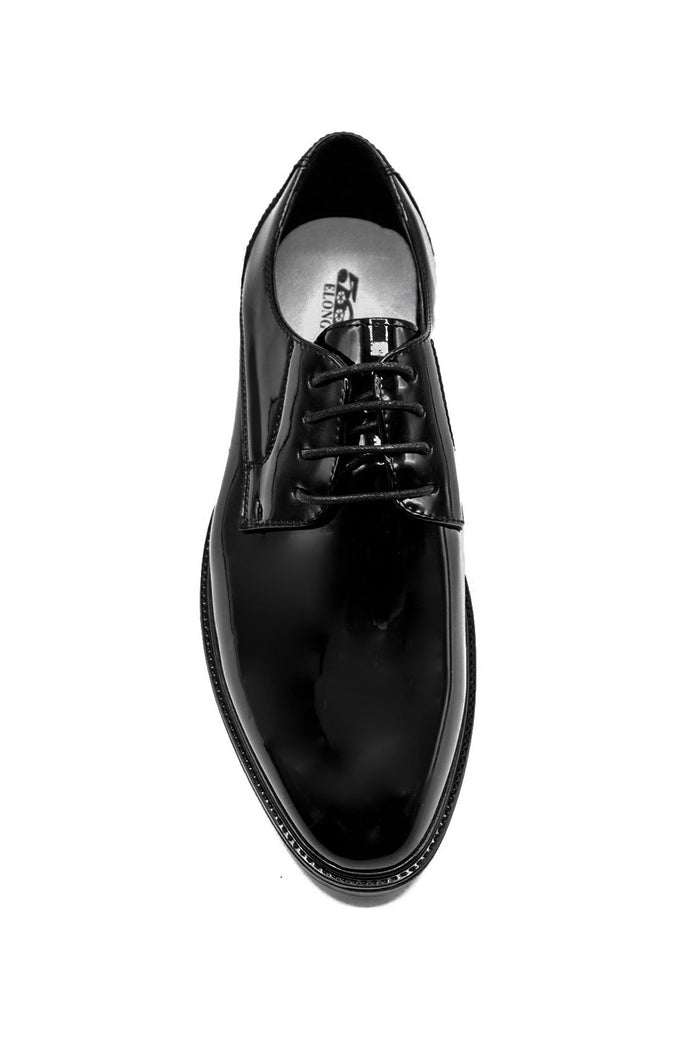 Black Patent Glossy Formal Wedding Dress Derby Shoes