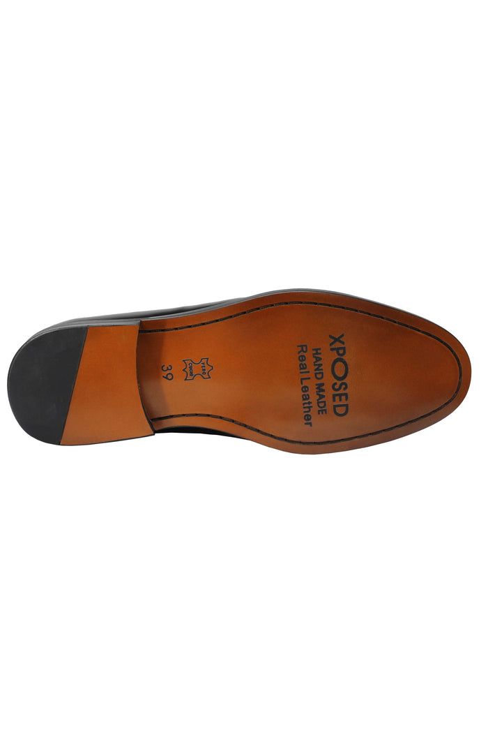 BLACK PATENT LEATHER LOAFERS WITH BOW