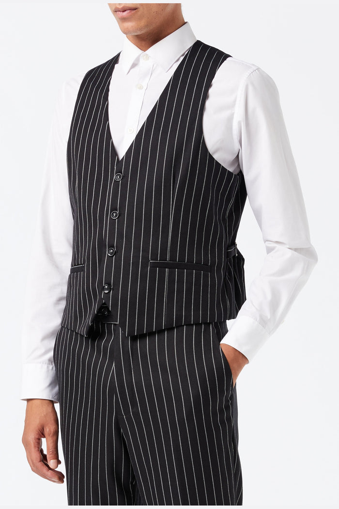BLACK PIN STRIPE SUIT
